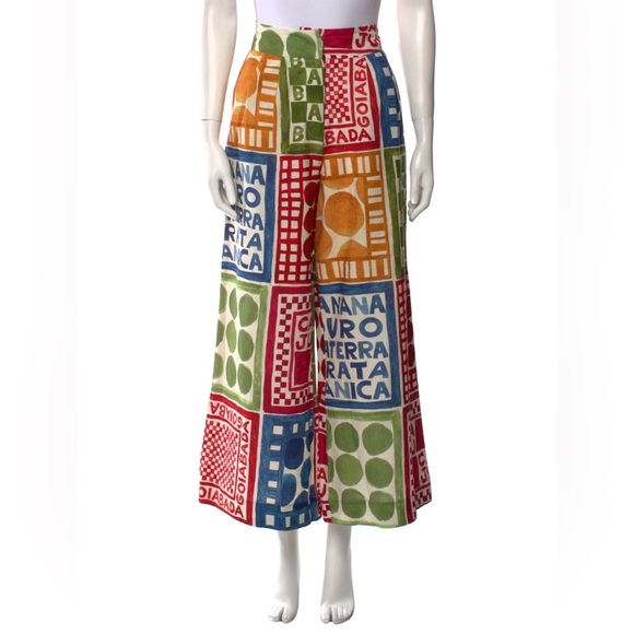 FARM Rio Pants - Anthropologie x Farm Rio Multicolor Graphic Palazzo Pants